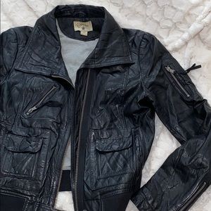 leather jacket with converse